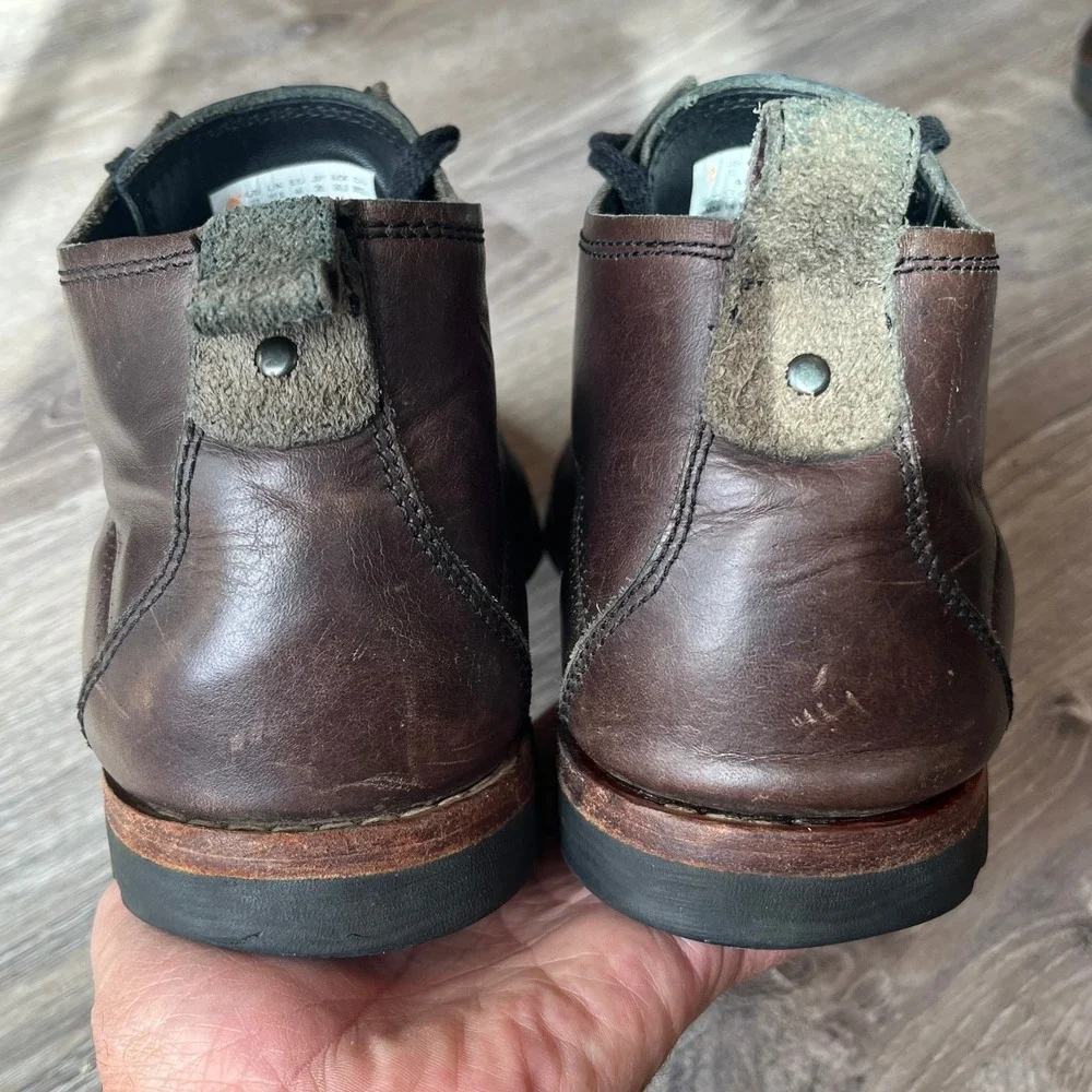 Timberland Bardstown Plain Toe Chukka Boots Brown‎ Leather Mens 12 UK 11.5 EU 46